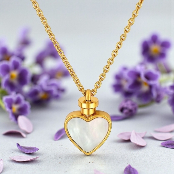 ποΈ 18K Gold Plated Reversible Heart Charm Stainless Steel Dainty Necklace π€π€ - Picture 7 of 12